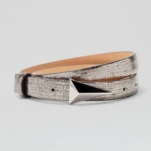 Scanlan Theodore METALLIC TRIANGLE TRIM BELT 2 in Onyx - NEW - S